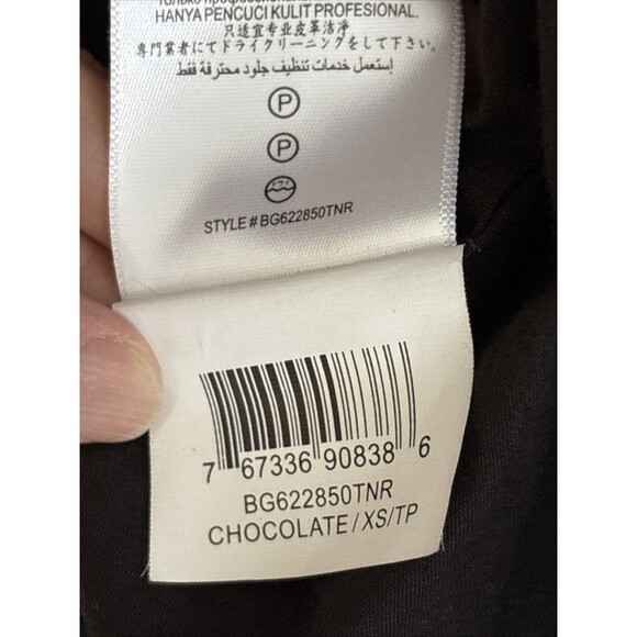 BCBG Generation Black Leather Suede Moto Jacket Womens XS - Picture 11 of 13